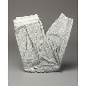 Athleta Venture Printed Pant Women's 4 Viper Gray 980007 Stretch Zip Pockets EUC